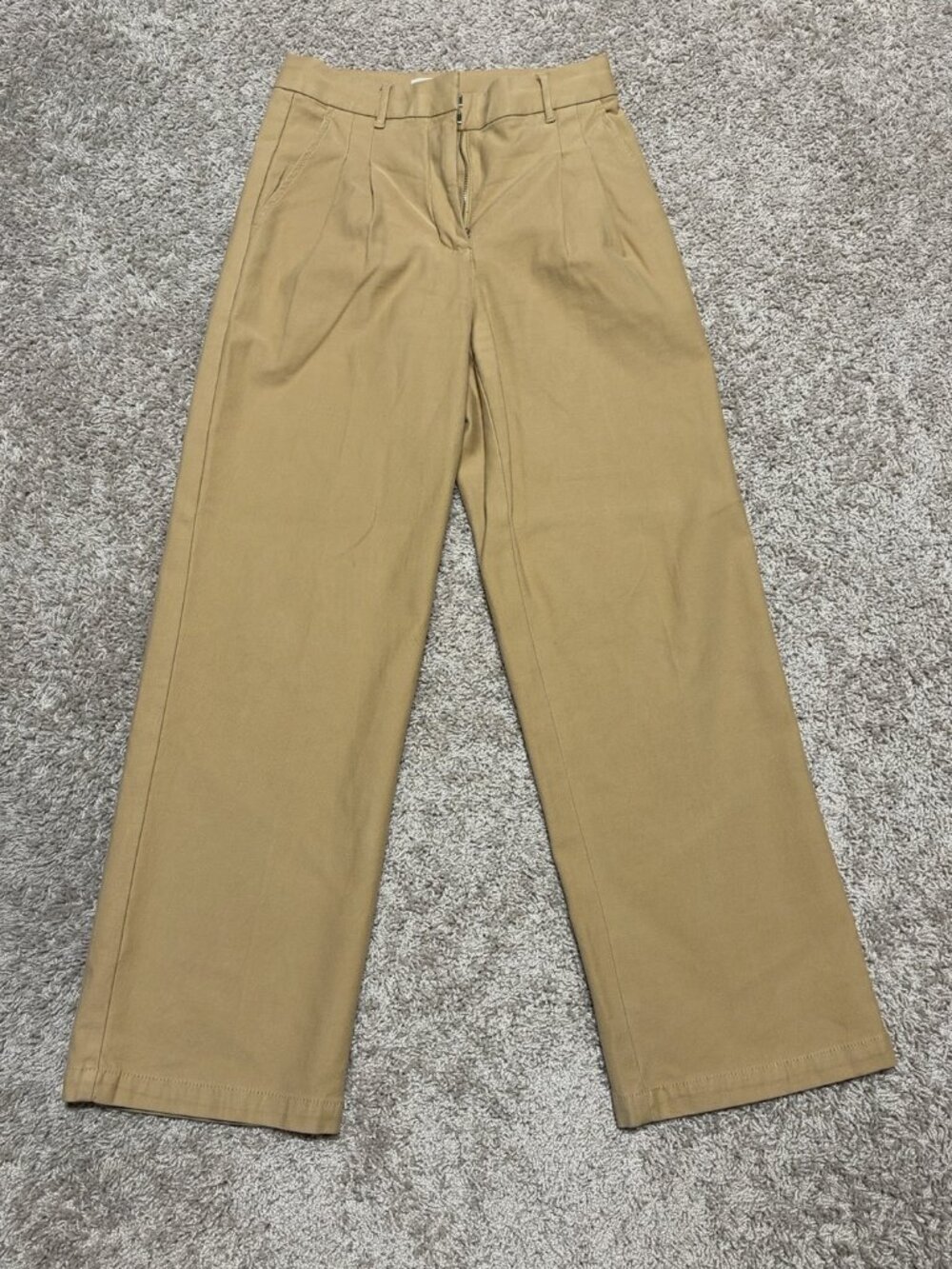 Aritzia Wilfred Khaki Wide Leg Pant